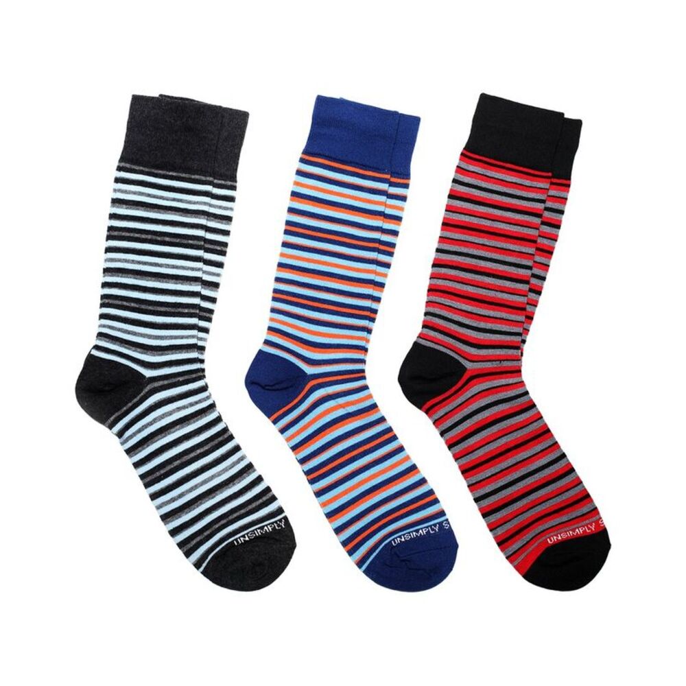 Unsimply Stitched 3-Pack Men's Crew Socks, Multicolor